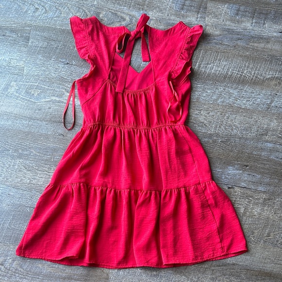City Studio Red Ruffle Mini Dress - Picture 3 of 3